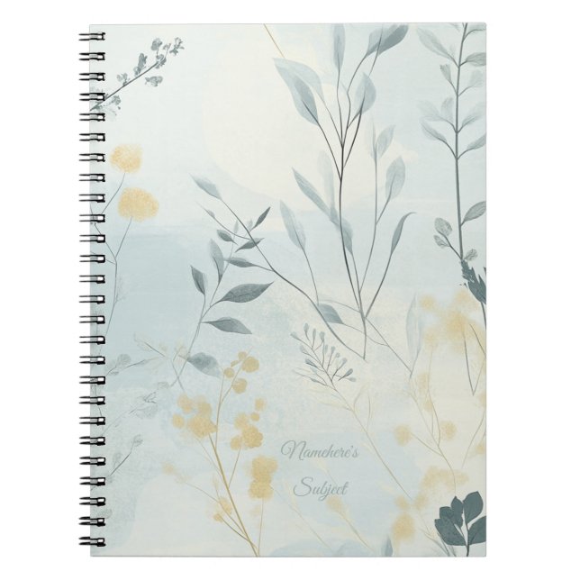 Cuaderno Create Your Own Soft Golden Flowers Minimalist (Frente)
