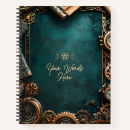 Cuaderno Create Your Own Teal Steampunk Journals