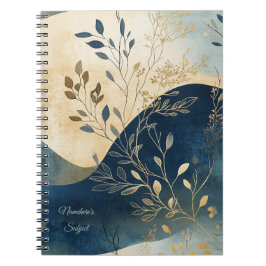Cuaderno Create Your Own Wavy Blue Floral Minimalist