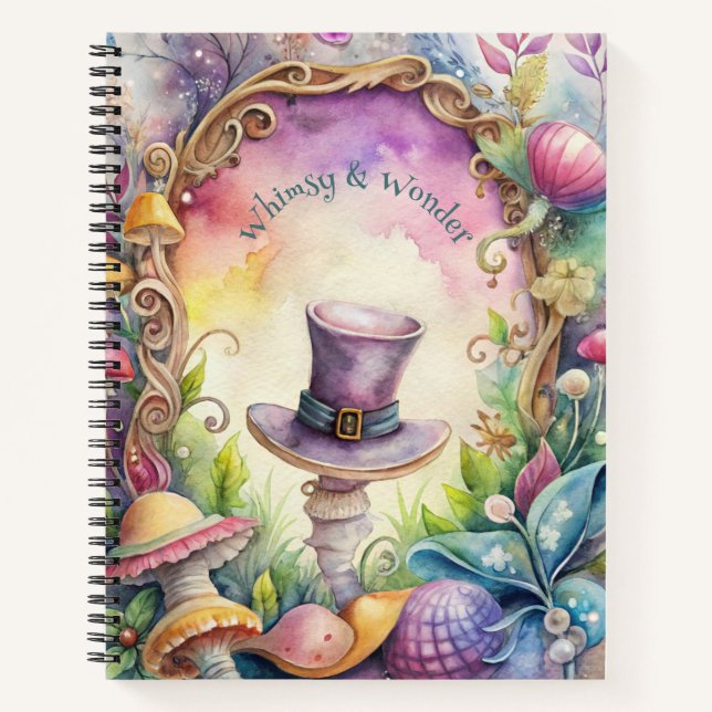 Cuaderno Create Your Own Whimsical Purple Top Hat (Anverso)
