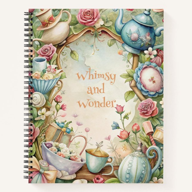 Cuaderno Create Your Own Whimsical Tea Party Spring (Anverso)