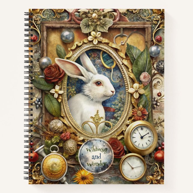 Cuaderno Create Your Own Whimsical White Rabbit (Anverso)