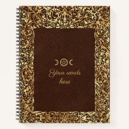Cuaderno Create Your Own Yellow Gold Gilded Brown