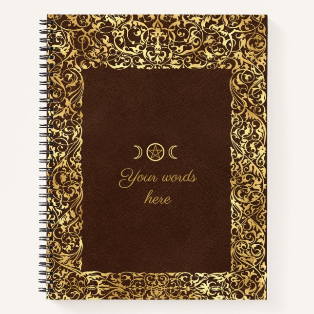 Cuaderno Create Your Own Yellow Gold Gilded Brown (Anverso)