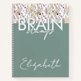 Cuaderno Creative Brain Dump Mindset Organizer Floral sage