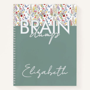 Cuaderno Creative Brain Dump Mindset Organizer Floral sage