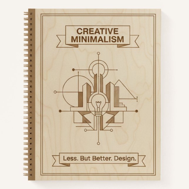Cuaderno Creative Minimalism Less But Better Wood Journal (Anverso)