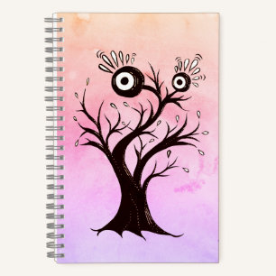 Cuaderno Creatividad de árbol loco arte de tinta fantasía r
