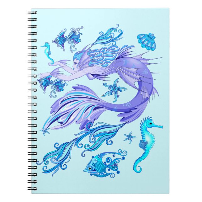 Cuaderno Creatividad de hadas púrpura de Sirena (Frente)