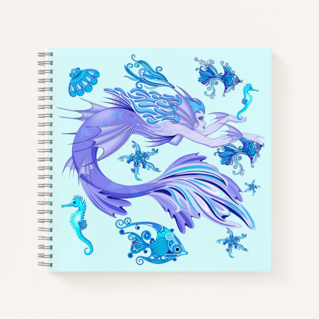 Cuaderno Creatividad de hadas púrpura de Sirena (Anverso)