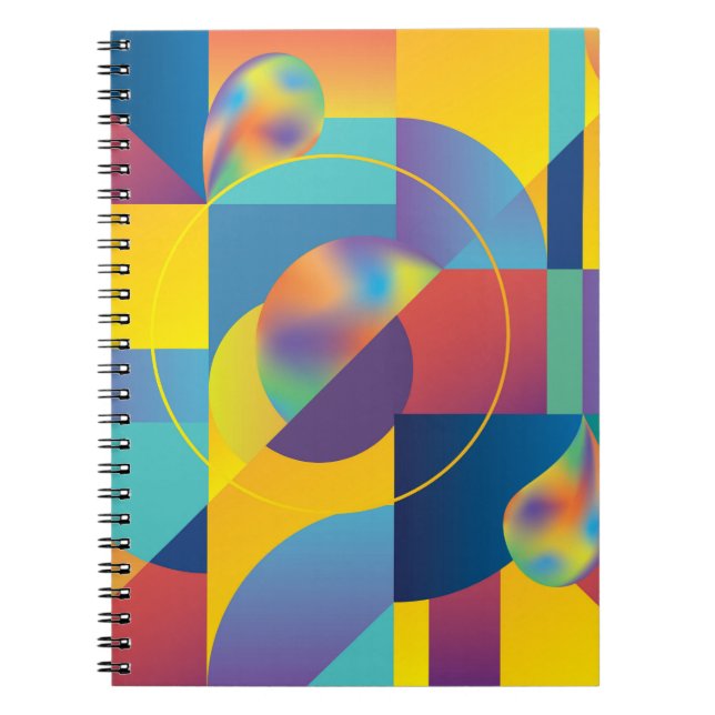 Cuaderno Creativo Geométrico: Cubierta Vintage Abstracta. (Frente)