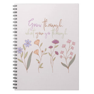 Cuaderno Crecer a través de lo que pasas   Florals One