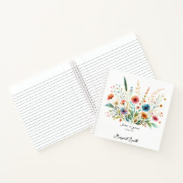 Cuaderno Crecer en Grace floral personalizado