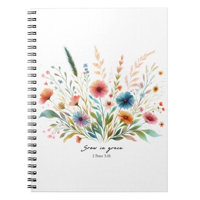 Cuaderno Crecer en la floral de Grace (Frente)