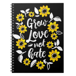 Cuaderno Crecer nota de amor Hate Notebook