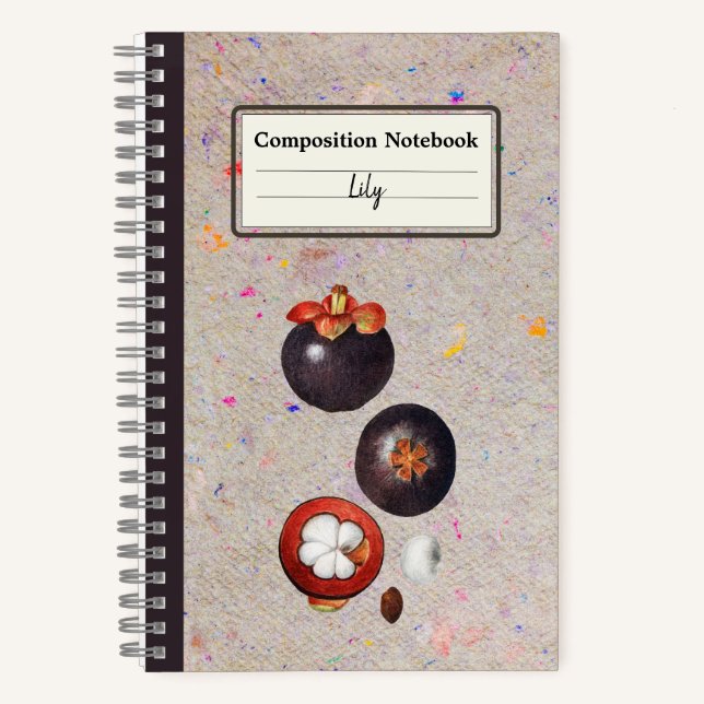 Cuaderno Creciente composición personalizada de Mangosteen (Anverso)