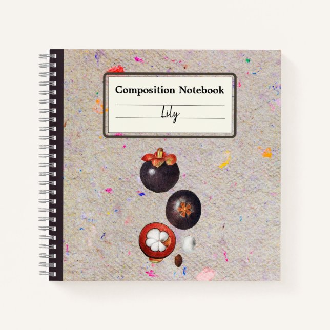 Cuaderno Creciente composición personalizada de Mangosteen (Anverso)