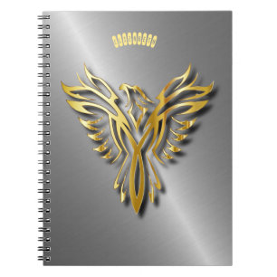Cuaderno Creciente Flamal De Oro De Golden Phoenix Con Somb