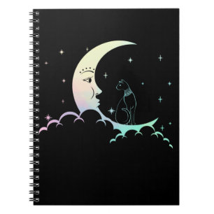 Cuaderno Creciente luna de Gótico pastel de gato egipcio d