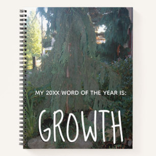 Cuaderno Crecimiento de la Palabra del Año 2018 con foto de