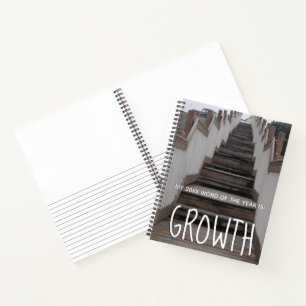 Cuaderno Crecimiento de la Palabra del Año 2018 con foto de