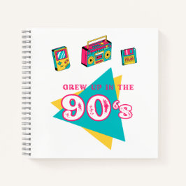 Cuaderno "Creció en los años 90" retro gráfico