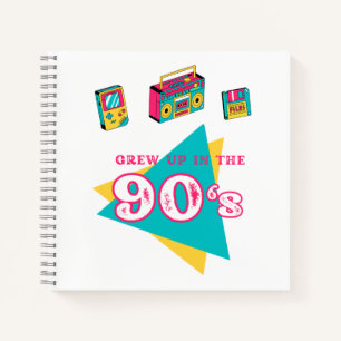 Cuaderno "Creció en los años 90" retro gráfico
