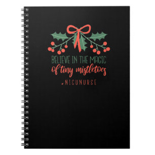 Cuaderno Cree En La Magia De Los Pequeños Muérdagos De Navi