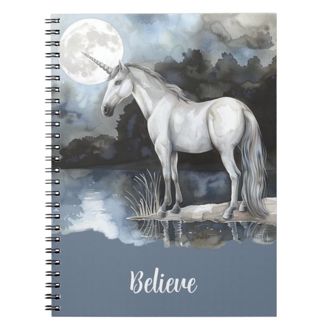 Cuaderno Creen Luna Llena Unicornio (Frente)