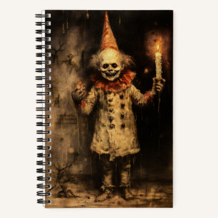 Cuaderno Creepmas Spooky Payaso Gótico Vintage
