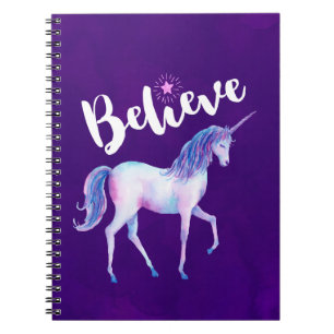 Cuaderno Creer con unicornio en colores pastel