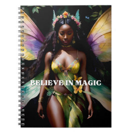 Cuaderno Creer en el arte acuarela del Chica de hadas negra