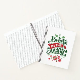 Cuaderno Creer en la tipografía del Navidad mágico