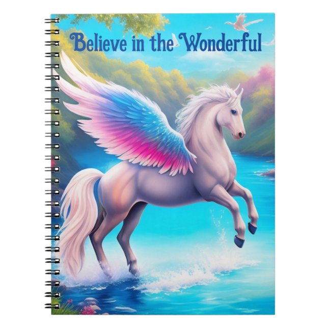 Cuaderno Creer en lo maravilloso - portátil Pegasus (Frente)