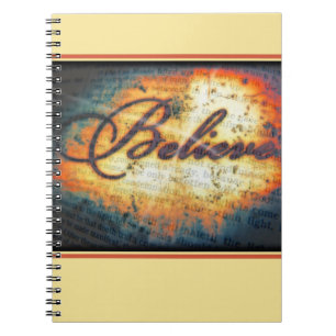 Cuaderno Creer John 3:13 estilo grunge