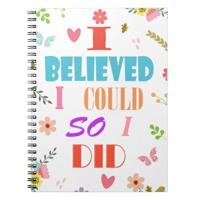 Cuaderno Creía que podía (Frente)