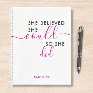 Cuaderno Creía Que Podía, Así Que Lo Personalizó