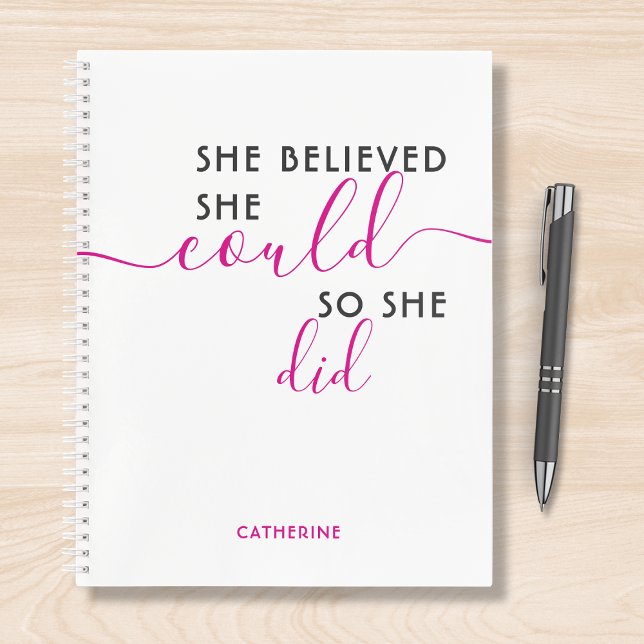 Cuaderno Creía Que Podía, Así Que Lo Personalizó (Subido por el creador)