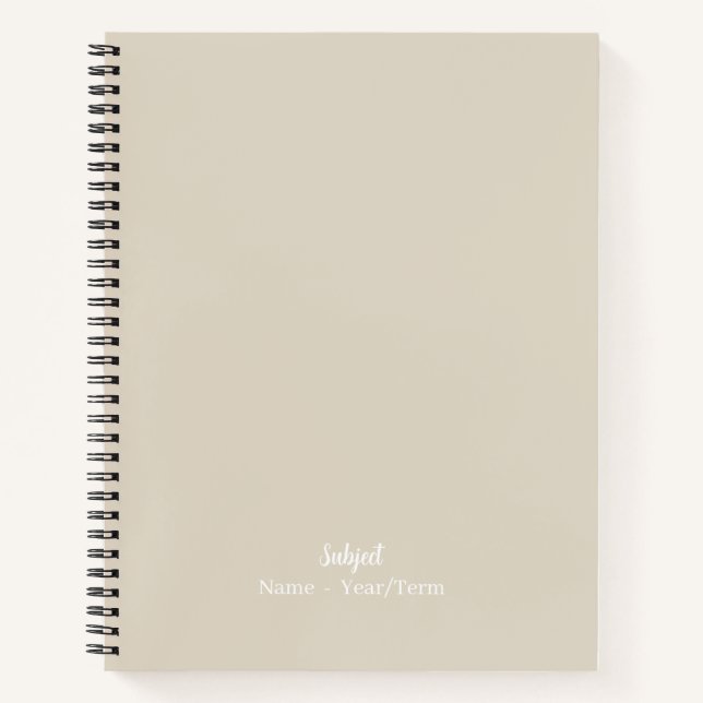 Cuaderno Crema (Anverso)