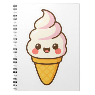 Cuaderno Crema de hielo de Kawaii dulce