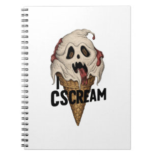Cuaderno Crema de hielo fantasma espeluznante "I CSCREAM"