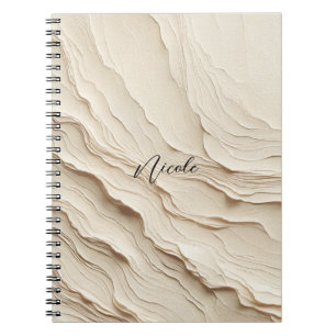 Cuaderno Crema de Marfil con Estilo Texturizado Bohemi