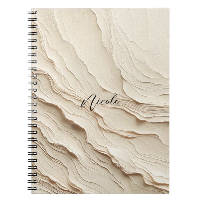 Cuaderno Crema de Marfil con Estilo Texturizado Bohemi (Frente)