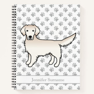 Cuaderno Crema inglesa Golden Retriever Cartog Dog & Name