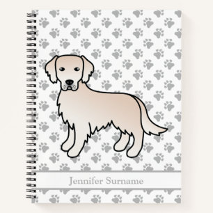 Cuaderno Crema inglesa Golden Retriever Dog & Personalizado
