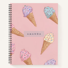 Cuaderno Crema personalizada de hielo dulce