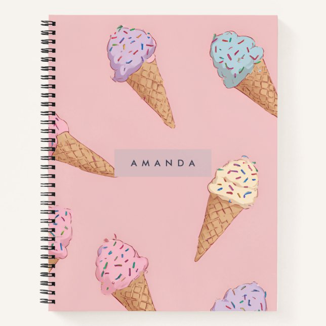 Cuaderno Crema personalizada de hielo dulce (Anverso)