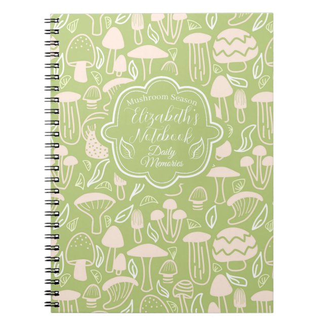 Cuaderno Crema verde hongo (Frente)