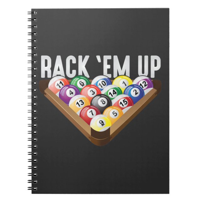 Cuaderno Cremallera del jugador de billar arriba de ocho bo (Frente)