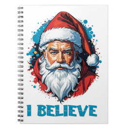 Cuaderno Creo en el diseño del graffiti de Santa Claus